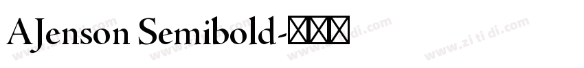 AJenson Semibold字体转换